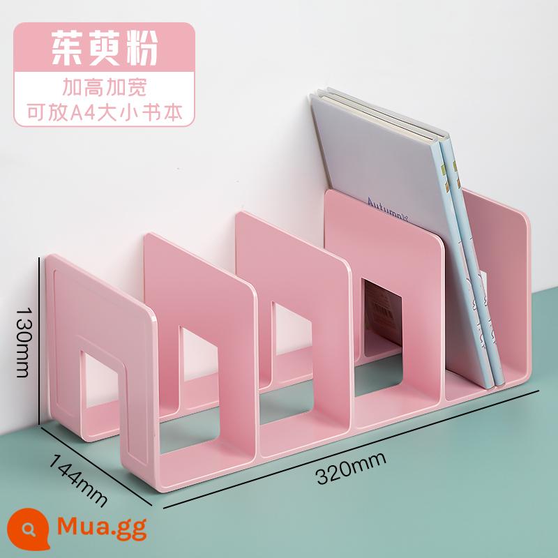 Giá tập tin acrylic lớn dày gấp bốn lần khung tập tin máy tính để bàn giá đỡ hộp lưu trữ tập tin giấy A4 dữ liệu sách lớp lưu trữ giá sách đứng tách cột phân loại hoàn thiện văn phòng vị trí giá đỡ - Bốn cột/Giá sách màu hồng Cornus [vật liệu nâng cấp/cực dày và bền hơn]*1