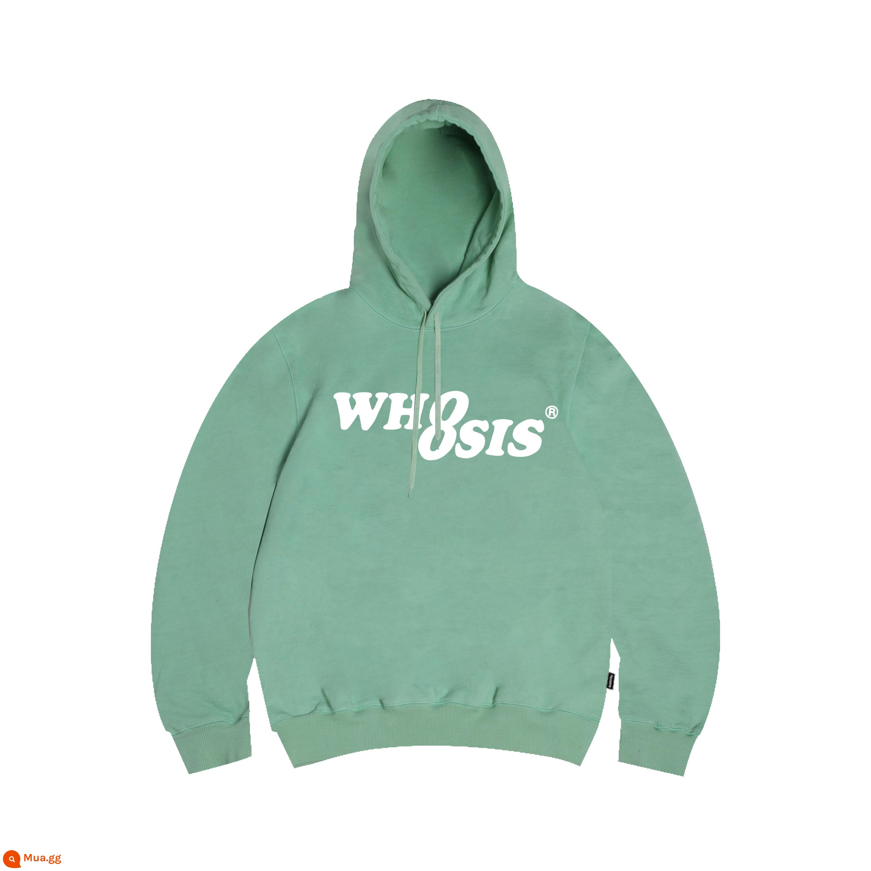 [Phong cách tương tự như Wang Hedi] Áo hoodie có logo phantom của WHOOSIS áo len mùa thu đông dành cho nam, đa năng, phong cách Mỹ, phi giới tính - Màu xanh nhạt (điểm)