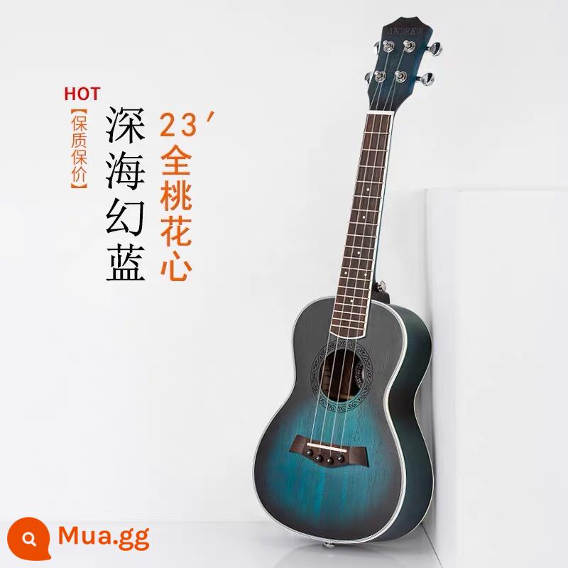 Andrew Ukulele cô gái mới bắt đầu mục nhập bảng đơn 23 inch đàn guitar nhỏ bé trai và trẻ em nhạc cụ Ukulele - Màu xanh huyền ảo biển sâu 23 inch