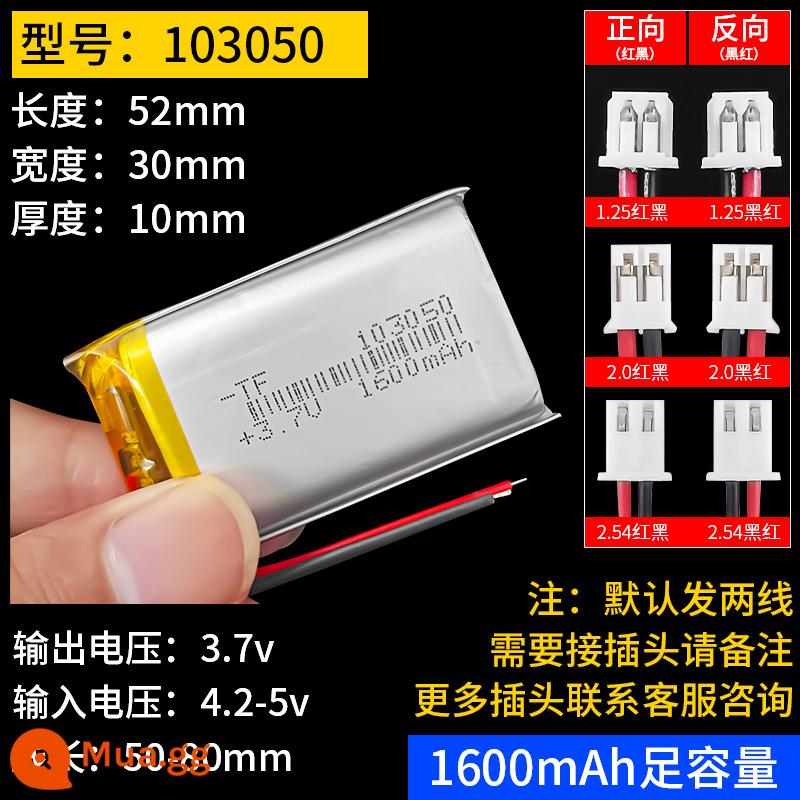 Máy ghi âm lái xe pin lithium 3.7v polymer Tai nghe Bluetooth Lingdu theo dõi áp suất lốp tích hợp pin sạc - 103050/1600mA