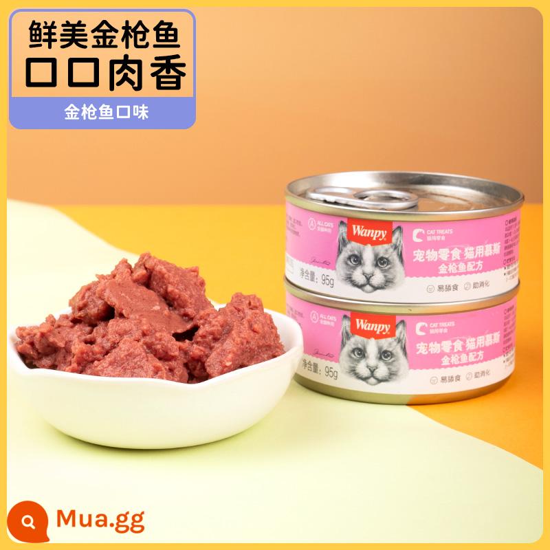 wanpy mèo trẻ nghịch ngợm đồ ăn nhẹ lon mousse 36 lon nguyên hộp thịt tươi túi thức ăn ướt cho mèo dải cá vỗ béo - cá ngừ