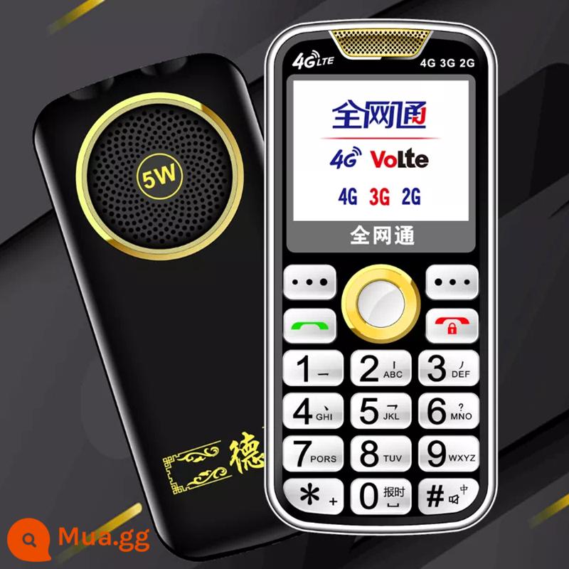 GOISUN/Jindeli Full Netcom 4G Telecom Unicom Giọng nói siêu to Chữ lớn Điện thoại di động người cao tuổi Sừng lớn sau tai - Phiên bản Netcom 4G màu đen đầy đủ