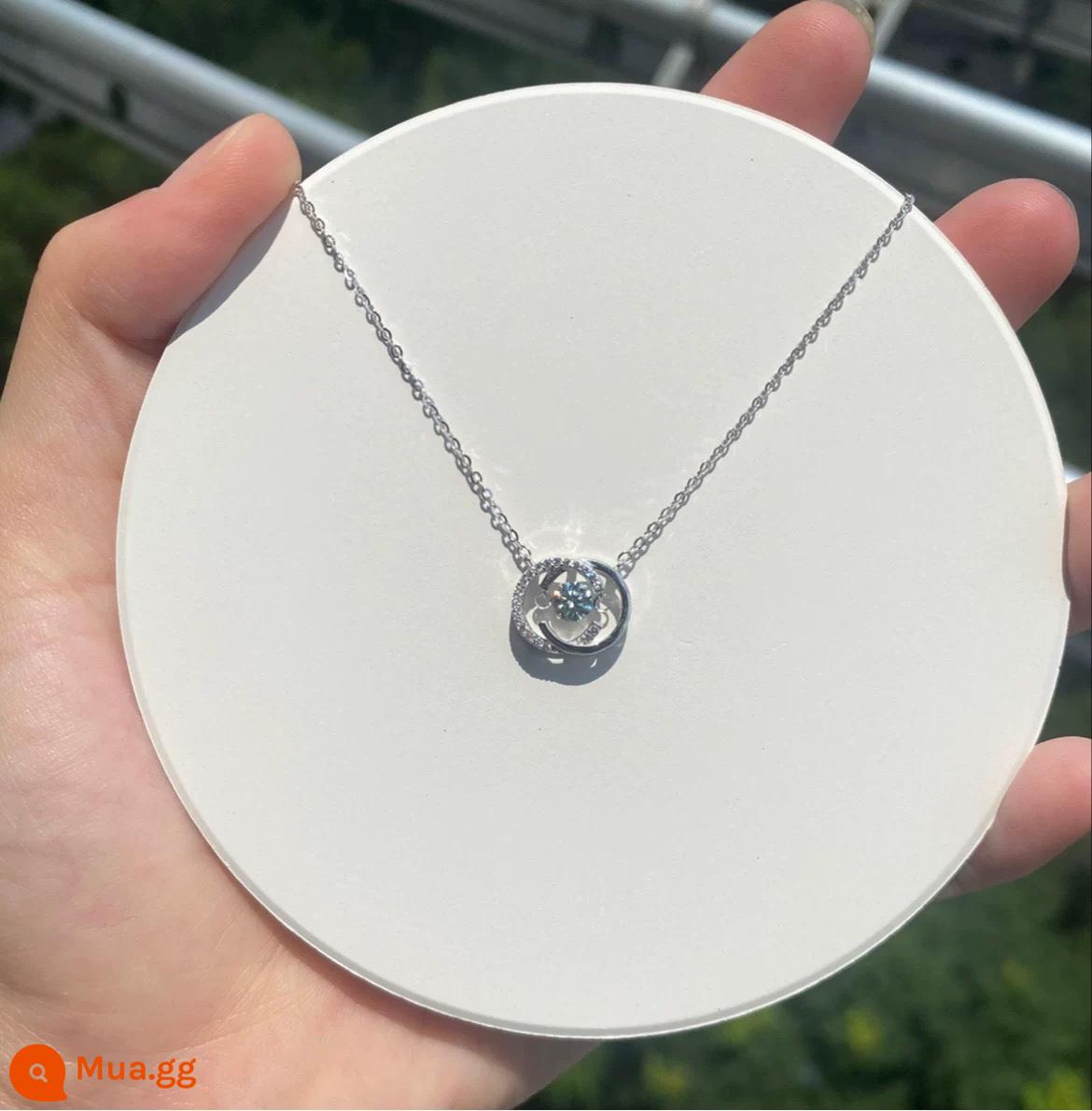 [Chậm Bốn Lời Tựa] Vòng Cổ Trái Tim Beating Bạc S925 Quà Tặng Cao Cấp Nữ Mùa Thu Moissanite Chuỗi Xương Đòn - 40➕5cm (máy khoan ở giữa có thể nhảy) Hàng có sẵn~