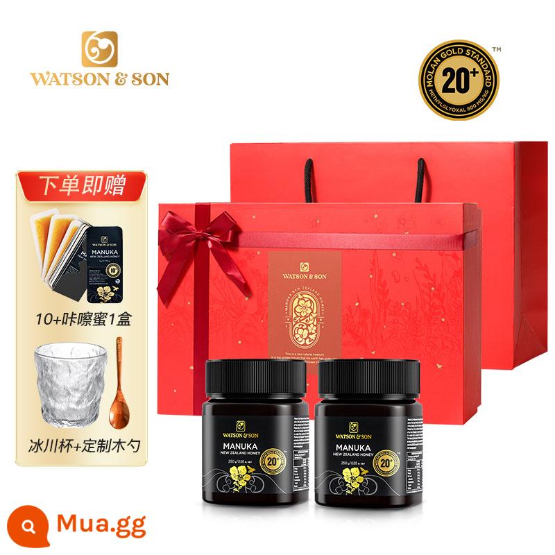 [Hộp quà năm mới] Mật ong manuka nhập khẩu New Zealand Watson 15+250g2 hộp quà tặng mật ong thiên nhiên - 20+250g*2+hộp quà màu đỏ