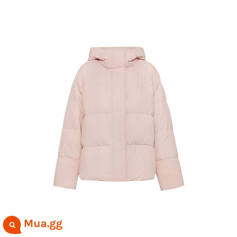 Meiyang MeiYang Cream Peach Goose Down Jacket Nhẹ nhàng và giảm tuổi ~ áo khoác ngắn giữ ấm có mũ trùm đầu và tay áo chống gió - Màu hồng (hết hàng trong vòng 3 ngày)