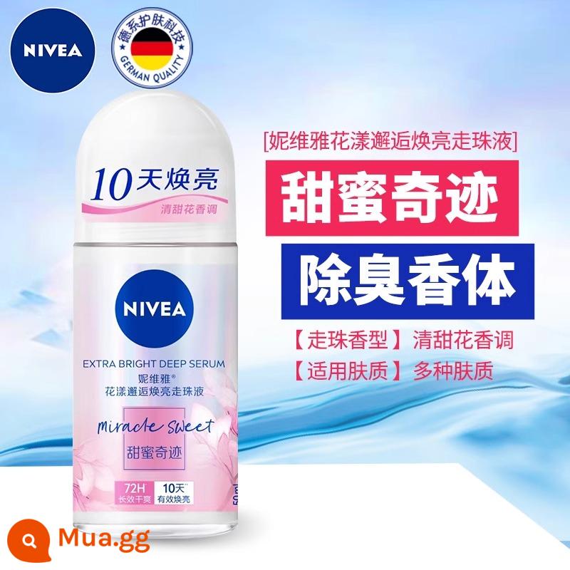 Lăn khử mùi Nivea antiperspirant dew Lăn nách nữ Lăn khử mùi cơ thể nước hoa dạng xịt hạt mồ hôi Hàng chính hãng - [Ra mắt sản phẩm mới] Thuốc chống mồ hôi Sweet Miracle 50ml