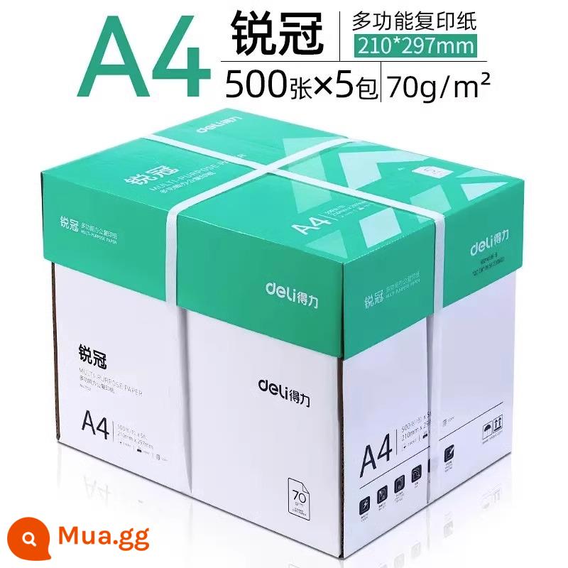 Giấy in Deli A4 Giấy A4 photocopy giấy 500 tờ full box giấy trắng hai mặt giấy nháp gói giá cả phải chăng 80g giấy một bốn giấy 70g gram một hộp 5 gói giấy máy in đồ dùng văn phòng 1730 - [Economy/full box] Sharp Crown 70g | 2500 tờ