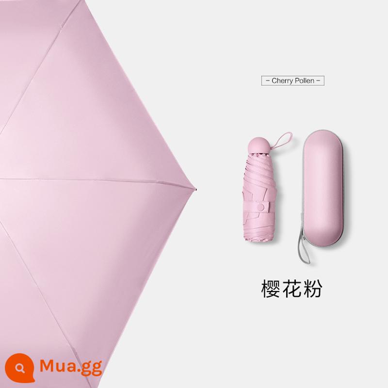 Hàng Chính Hãng Chính Hãng] Dù Che Nắng Che Nắng Che Nắng Chống Tia UV Mini Capsule Ô Dù Đi Nắng Dù Kép Nữ 893 - Sakura Pink-Chống nắng chuyên nghiệp ★Khung hợp kim hàng không★Dùng được dù trời mưa hay nắng★Hộp đựng miễn phí (màu trơn)