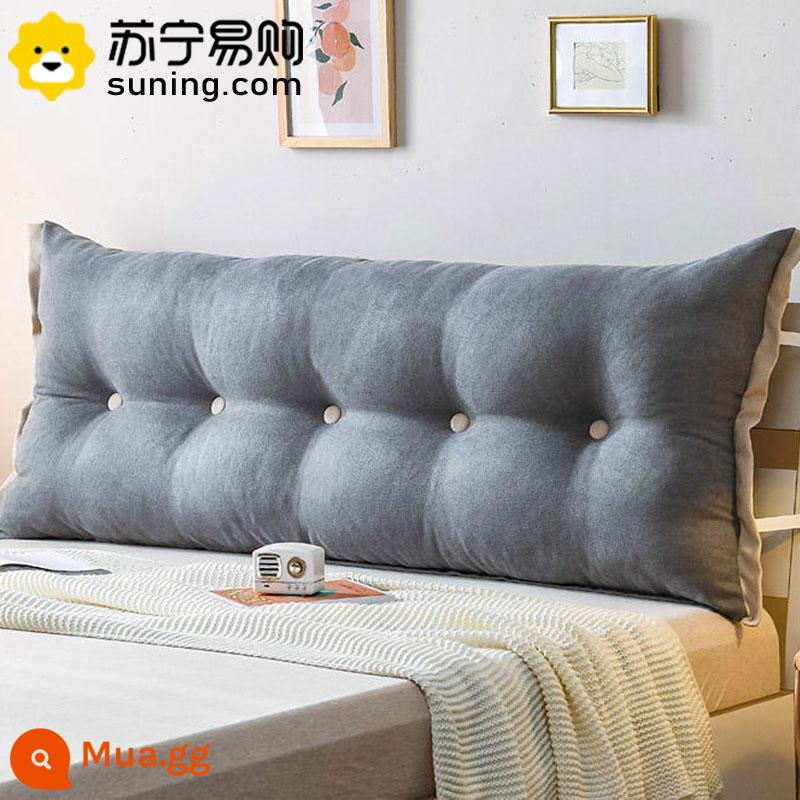 Gối Đệm Đầu Giường Lớn Túi Mềm Lưng Dài Giường Eo Tất Nam Sofa Đôi Gối Ký Túc Xá Mùa Đông 815 - xám