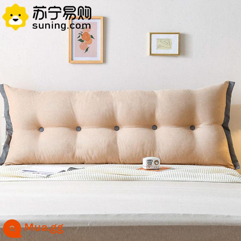 Gối Đệm Đầu Giường Lớn Túi Mềm Lưng Dài Giường Eo Tất Nam Sofa Đôi Gối Ký Túc Xá Mùa Đông 815 - Màu vàng sang trọng