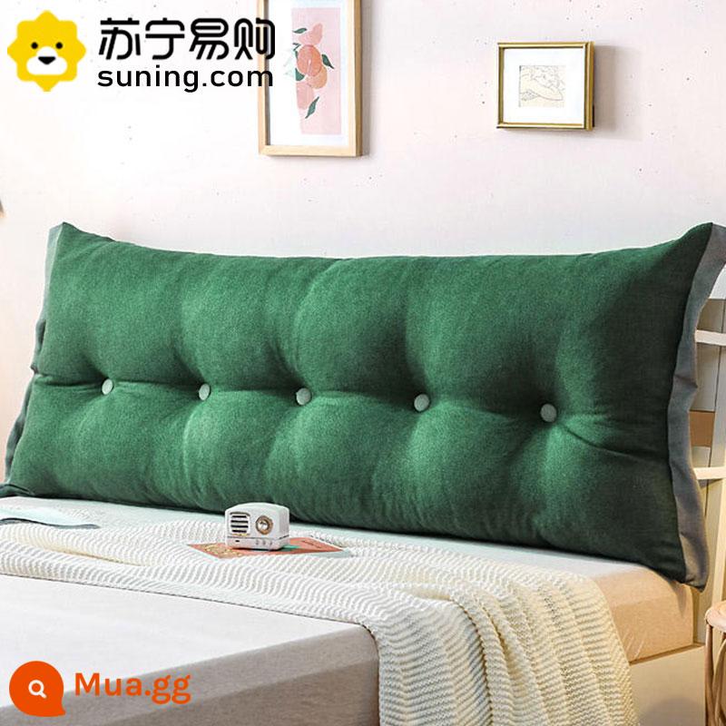 Gối Đệm Đầu Giường Lớn Túi Mềm Lưng Dài Giường Eo Tất Nam Sofa Đôi Gối Ký Túc Xá Mùa Đông 815 - Màu xanh lá cây đậm