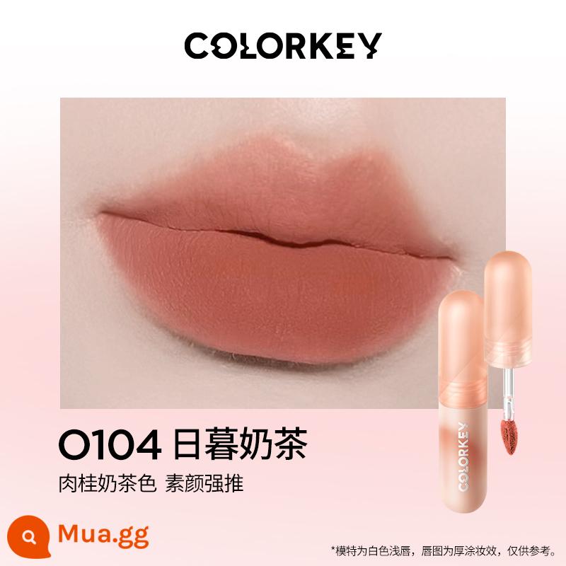 Colorkey Kelaqi son bóng không khí nhung gương quế chó môi mới bùn son môi chính thức soái hạm 443 - O104 Trà Sữa Nippon