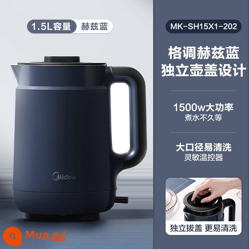 Midea đun sôi nhanh ấm đun nước điện thép không gỉ 304 1.5L ấm đun nước nóng hộ gia đình ấm đun nước 1198 - thanh thản màu xanh