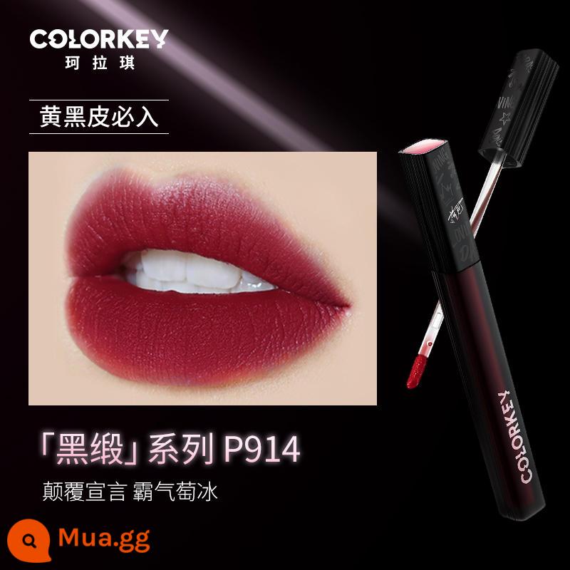 Colorkey Kelaqi son bóng không khí nhung gương quế chó môi mới bùn son môi chính thức soái hạm 443 - Son bóng Colachi