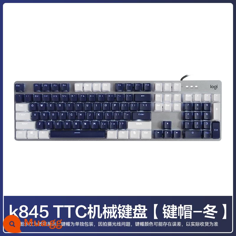 Logitech K845 Bàn Phím Cơ Có Dây Đèn Nền PBT/ABS Keycap Văn Phòng Chơi Game Trò Chơi Máy Tính Nữ 215 - Bàn phím cơ k845 TTC [keycap ABS-mùa đông]