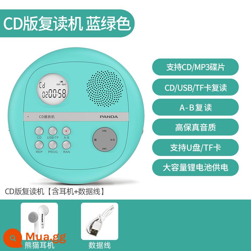 Panda F-01 Đầu CD Đĩa Repeater Học Tiếng Anh Máy Nghe Nhạc Đĩa MP3 Đĩa Nhà 774 - Xanh lam [Bao gồm tai nghe Panda + Cáp dữ liệu]