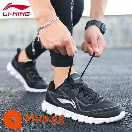 Li Ning Giày Thường Nam 2022 Mới Nhẹ Thoáng Khí Mùa Đông Giày Cổ Thấp Giày Thể Thao Siêu Nhẹ Chống Sốc Mẫu Nam - đen