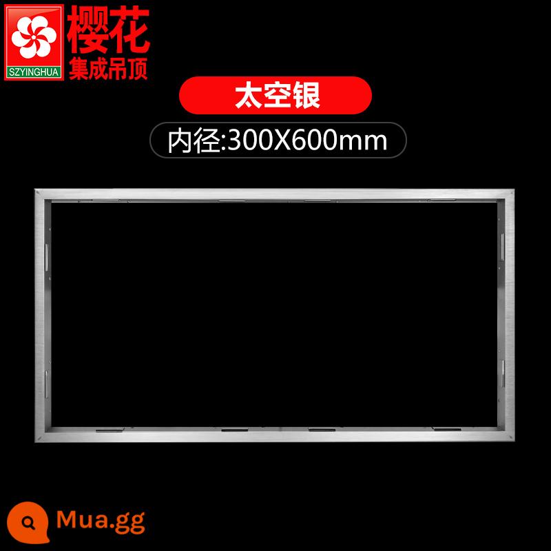 Phụ kiện lắp đặt trần không tích hợp Khung chuyển đổi Khung chuyển 300*300 300*600 - Hình dáng dài màu bạc không gian