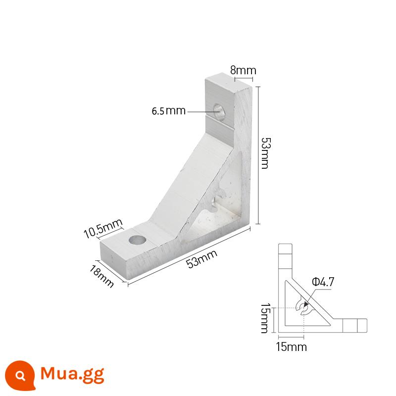 Miễn phí vận chuyển 4040 dày nhôm góc mã 90° mạnh mẽ ép đùn nhôm góc mảnh 4080 nhôm ép đùn vật liệu kết nối gia cố góc nhôm - Mã góc nhôm ép đùn 2020 (một)