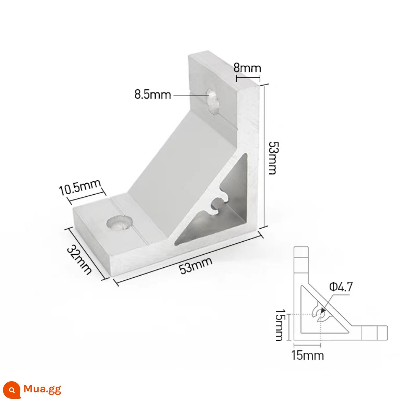 Miễn phí vận chuyển 4040 dày nhôm góc mã 90° mạnh mẽ ép đùn nhôm góc mảnh 4080 nhôm ép đùn vật liệu kết nối gia cố góc nhôm - Mã góc nhôm ép đùn 4040 (một)