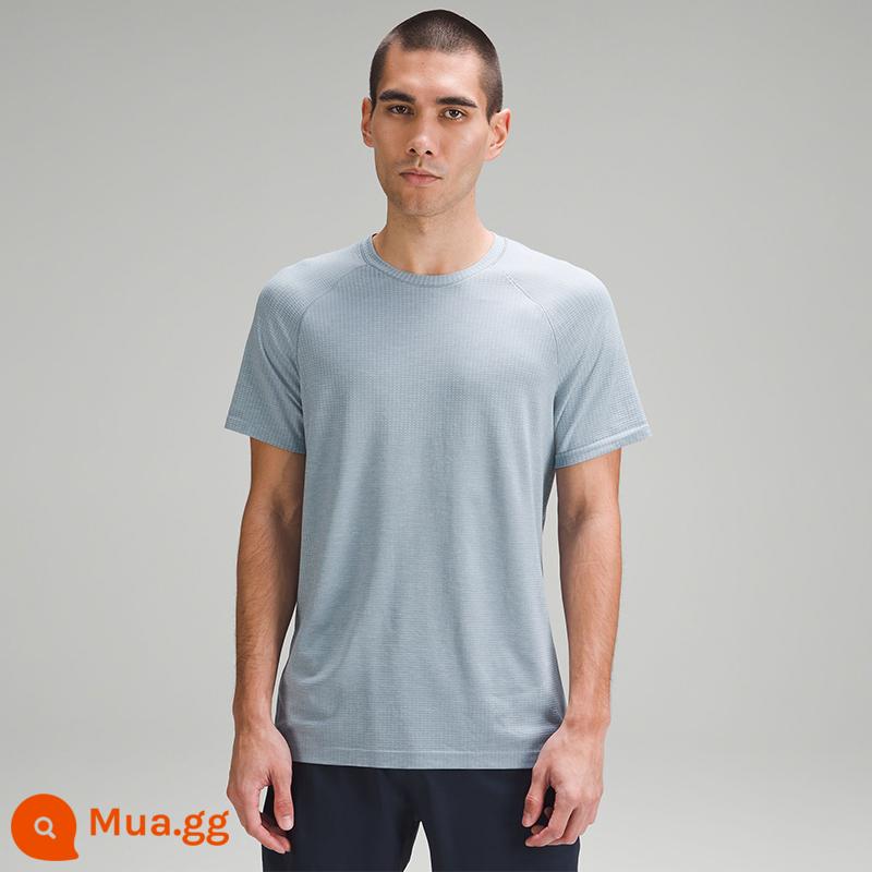 Áo phông ngắn thể thao nam Metal Vent Tech thoáng khí hàng đầu 丨lululemon LM3DOWS - màu xanh bột/màu xanh denim