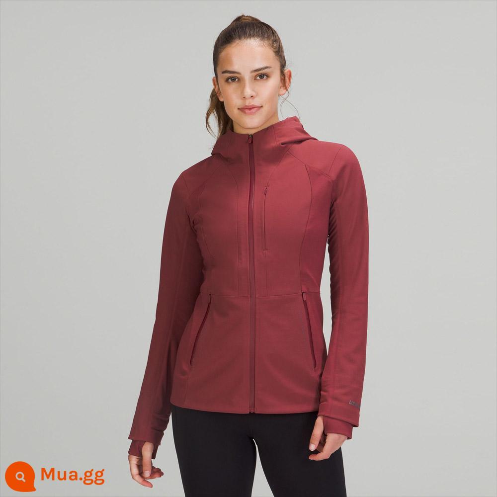 Áo khoác thể thao nữ Cross Chill丨lululemon丨LW4BOHS - Màu rượu vang nghiền