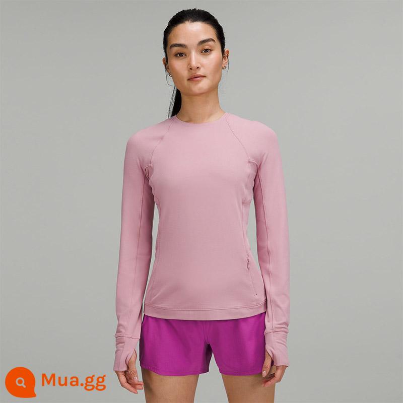 Đó là Áo len chạy bộ dài tay dành cho nữ Rulu™ Nhanh khô丨lululemon丨LW3FKIS - màu nâu sẫm màu hồng