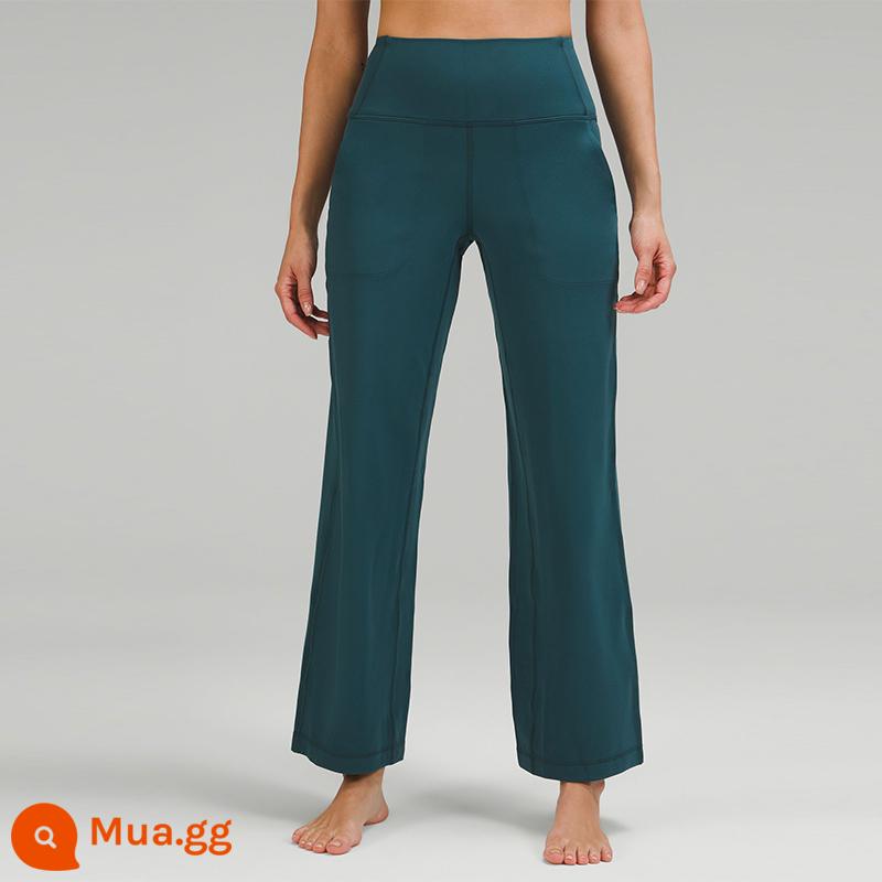 Quần ống rộng cạp cao thể thao Align™ dành cho nữ 28" Màu khỏa thân丨lululemon丨LW5ETMA - ngọc thạch anh xanh