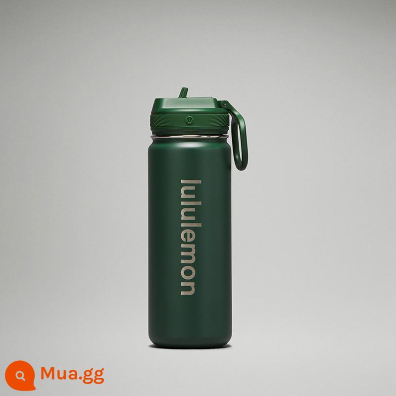 Bình nước thể thao Back to Life 530ml *Có ống hút丨lululemon丨LU9BQPS - Màu xanh lá cây đậm