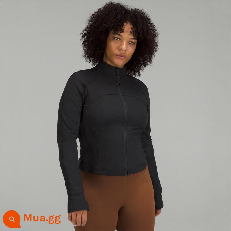 Xác định áo khoác thể thao cắt ngắn dành cho nữ *Có gân Nulu™丨lululemon丨LW3FYSS - đen