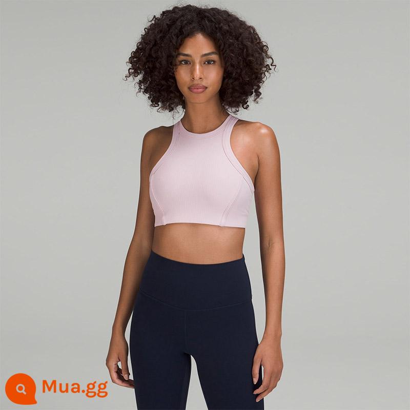 Áo ngực tập yoga có gân Nulu™ dành cho nữ, nhanh khô và thoáng khí丨lululemon丨LW2DKIS - mẫu đơn hồng