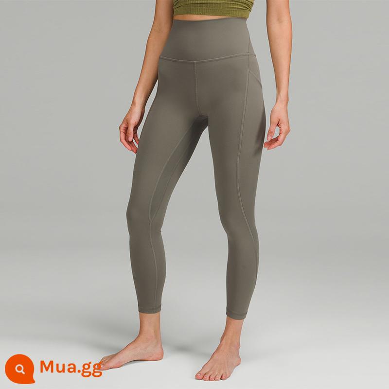 Quần bó thể thao lưng cao Align™ dành cho nữ 24" kiểu dáng màu khỏa thân丨lululemon丨LW5DRHA - xanh xám