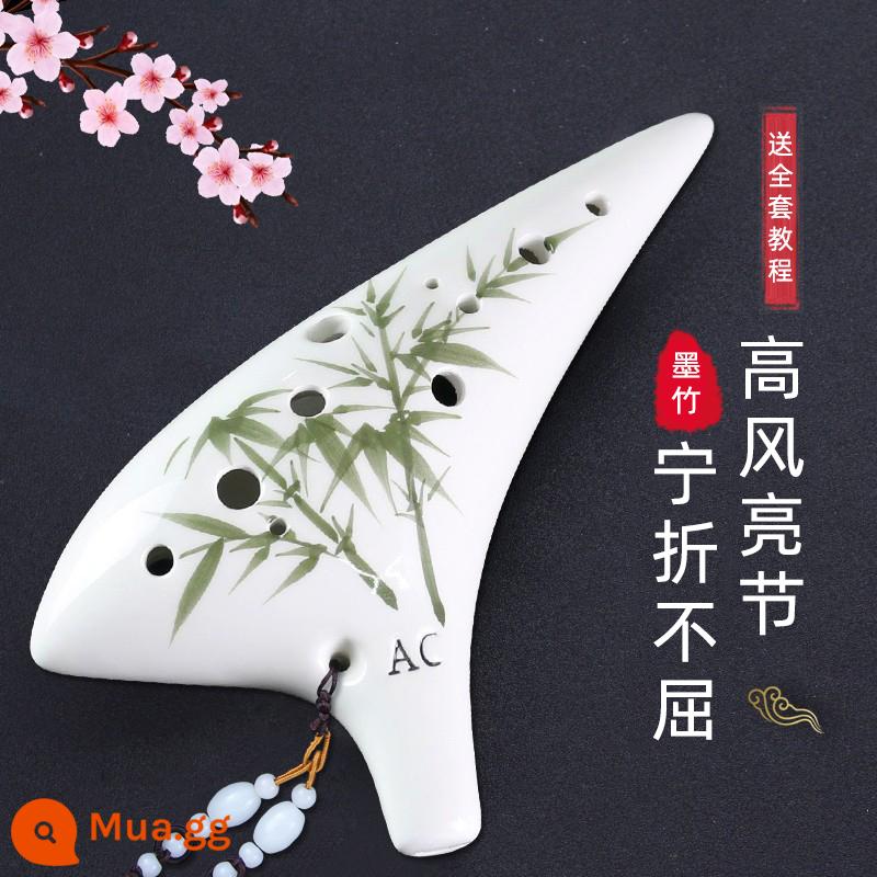 Ocarina 12 lỗ mới bắt đầu người mới bắt đầu alto C chỉnh 12 lỗ AC chuyên nghiệp gốm nhựa học sinh tiểu học 6 nhạc cụ - [Cấp bậc cao thủ] Mozhu: Người mới bắt đầu có thể học chơi trong một bước [Được quản lý cửa hàng khuyến khích]