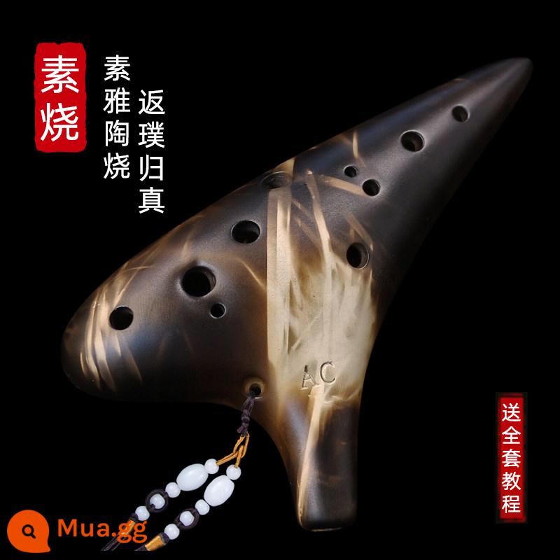 Ocarina 12 lỗ mới bắt đầu người mới bắt đầu alto C chỉnh 12 lỗ AC chuyên nghiệp gốm nhựa học sinh tiểu học 6 nhạc cụ - [Mẫu nóng AC 12 lỗ] Không nổ, chất lượng âm thanh tốt hơn mẫu cùng loại