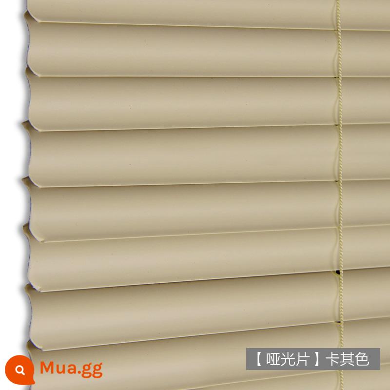 Rèm Venetian PVC Không Đục Lỗ CR9 Cho Phòng Thay Đồ, Nhà Bếp, Phòng Tắm, Tấm Che Nắng Chống Thấm Nước Và Chống Dầu, Tấm Che Nắng Nâng - [Tấm mờ] Khaki