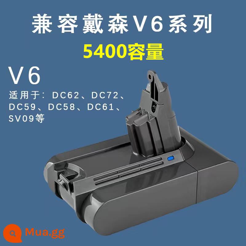 Thích hợp cho máy hút bụi Dyson không phải pin chính hãng V6V7V8V10 đáy thay thế pin lithium phụ kiện tương thích - [Thích ứng với tất cả các dòng V6] Phiên bản 5400mah, thời lượng pin siêu dài và sức mạnh mạnh mẽ