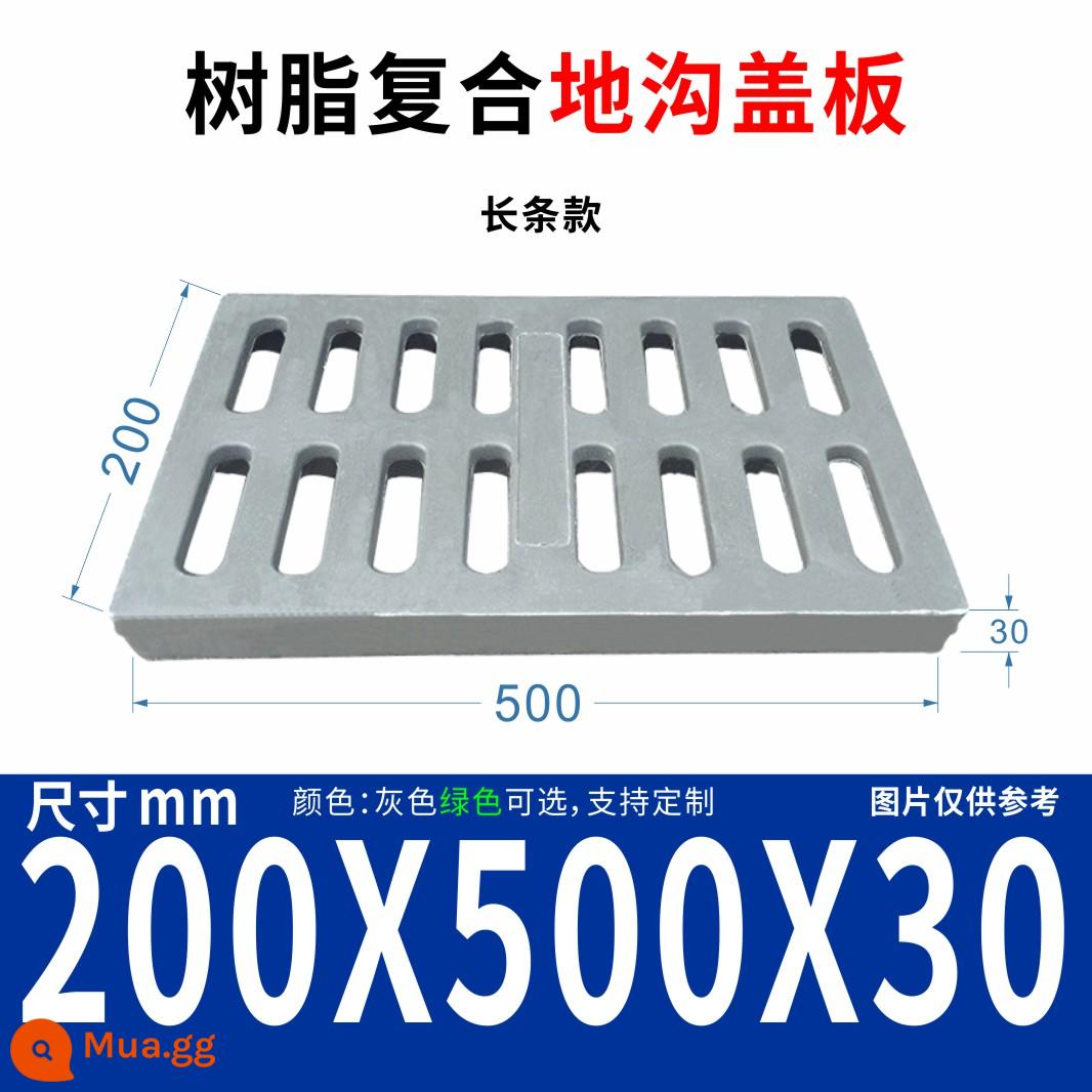 Nhựa composite bao phủ xuống mương nước mương mương nước bao phủ tấm nước mưa nhà bếp -made chống rò rỉ lưới tản nhiệt - 200*500*30