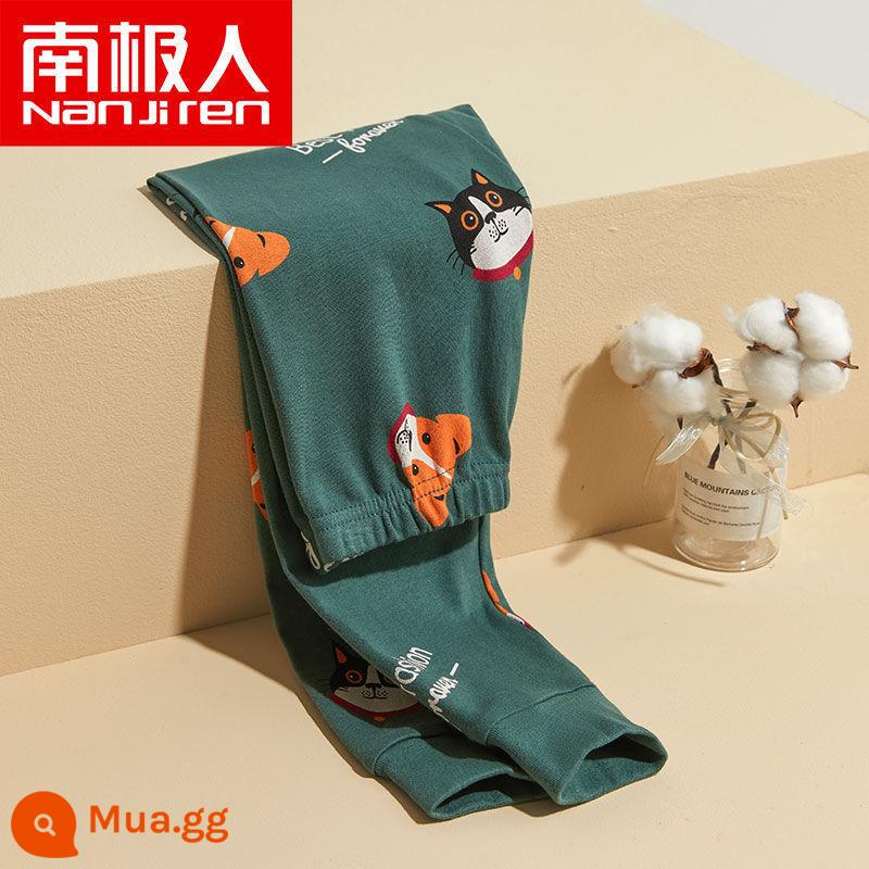 Quần vệ sinh trẻ em cotton nguyên chất Nanjiren Quần vệ sinh bé trai đơn mặc quần len cotton cho bé trai và bé lớn giữ ấm - 26161