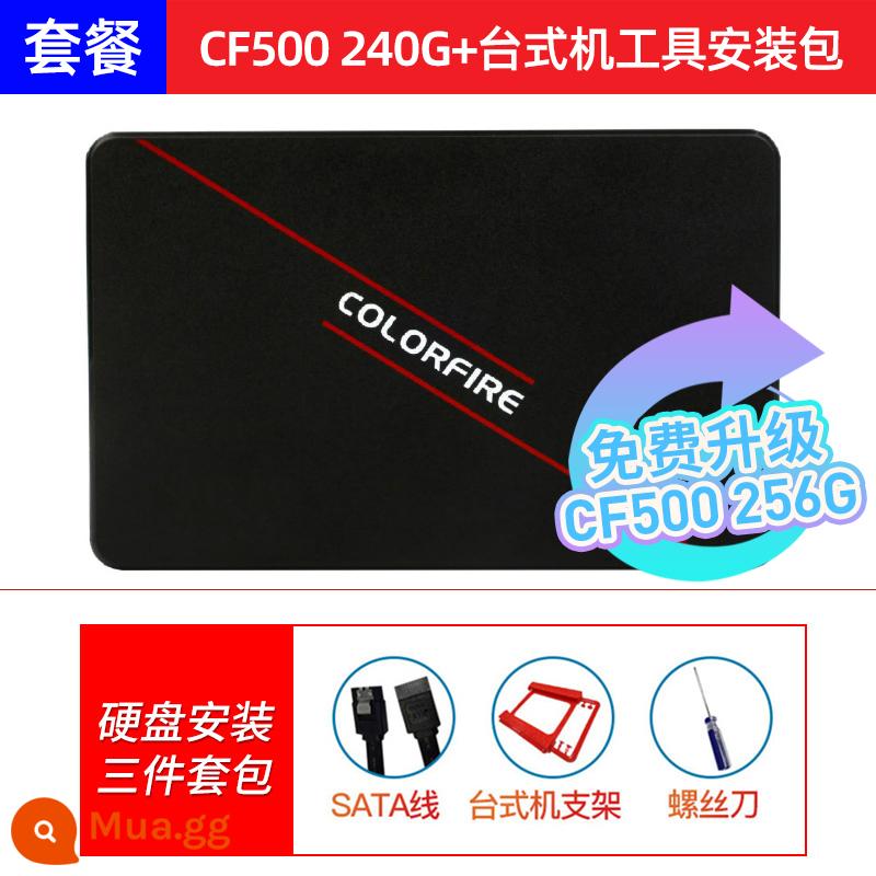 Ổ đĩa trạng thái rắn cho máy tính để bàn SSD SL500 512G 500G đầy màu sắc Giao diện SATA3 2,5 inch - CF500 240GB + Bộ cài đặt máy tính để bàn