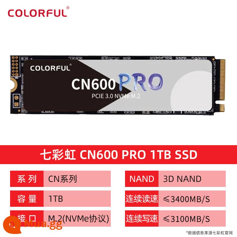 Nhiều màu sắc CN600 512G M.2 SSD máy tính để bàn NVME notebook pcie 4.0 ổ cứng thể rắn 1T - CN600 1TB PRO