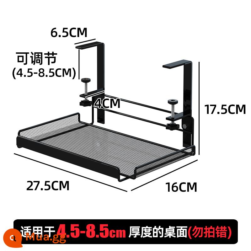 Dưới gầm bàn giá quản lý cáp quản lý cáp hộp khe cắm máy tính đáy bàn đựng cáp dữ liệu dây ổ cắm router wifi gầm bàn - Móc mở rộng kích thước nhỏ màu đen (phiên bản có thể điều chỉnh)