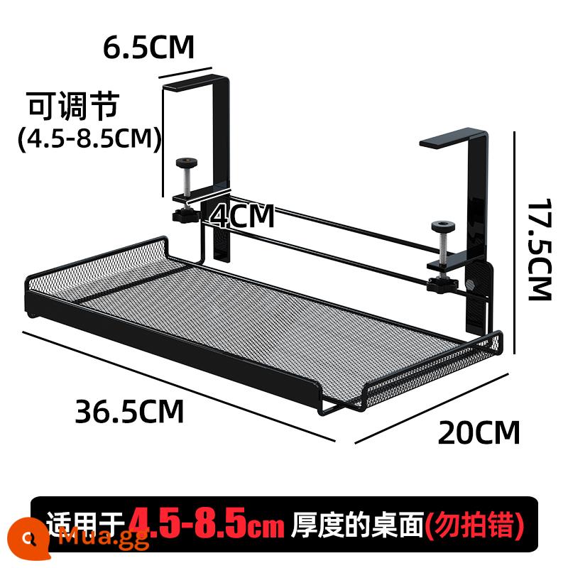 Dưới gầm bàn giá quản lý cáp quản lý cáp hộp khe cắm máy tính đáy bàn đựng cáp dữ liệu dây ổ cắm router wifi gầm bàn - Móc mở rộng màu đen lớn (phiên bản có thể điều chỉnh)