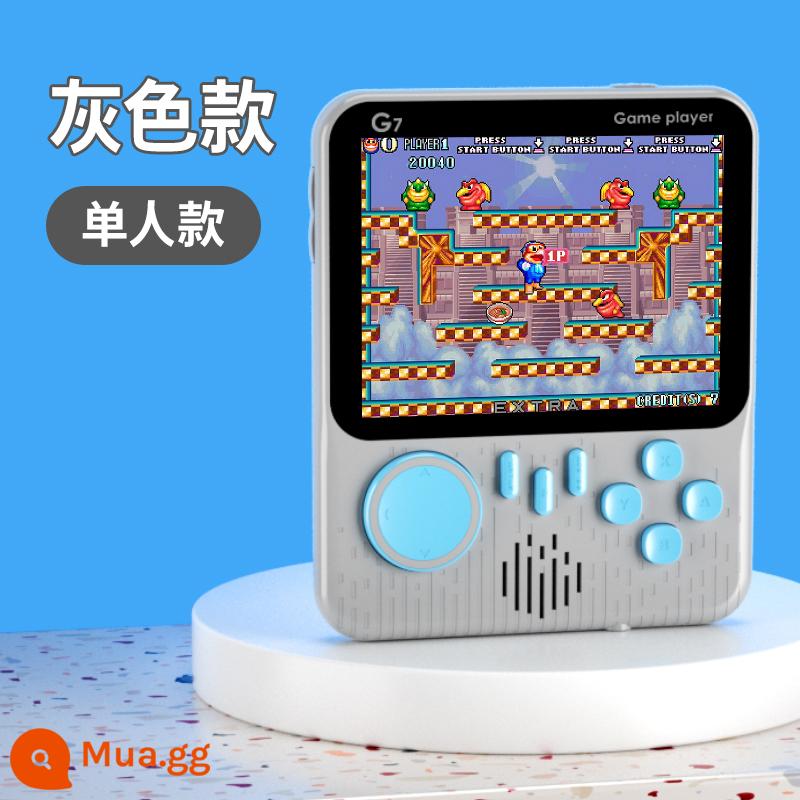 G7 macaron cổ cầm tay chơi game thời thơ ấu hoài cổ cổ điển cầm tay trẻ em siêu mỏng cầm tay 666 trò chơi - G7 Single Model Màu xám [Trò chơi 666 3,5 inch] Tặng kèm cáp truyền 1,5 mét + cáp sạc