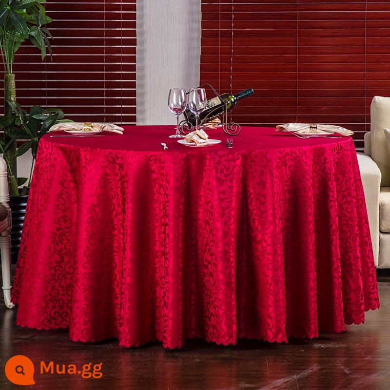 Khách sạn Bàn vải vải nghệ thuật Nhà hàng Tablecloth Nhà hàng Table Vải châu Âu bàn tròn khăn trải bàn tròn tròn bàn trải bàn tròn - Móc đôi-lớn màu đỏ