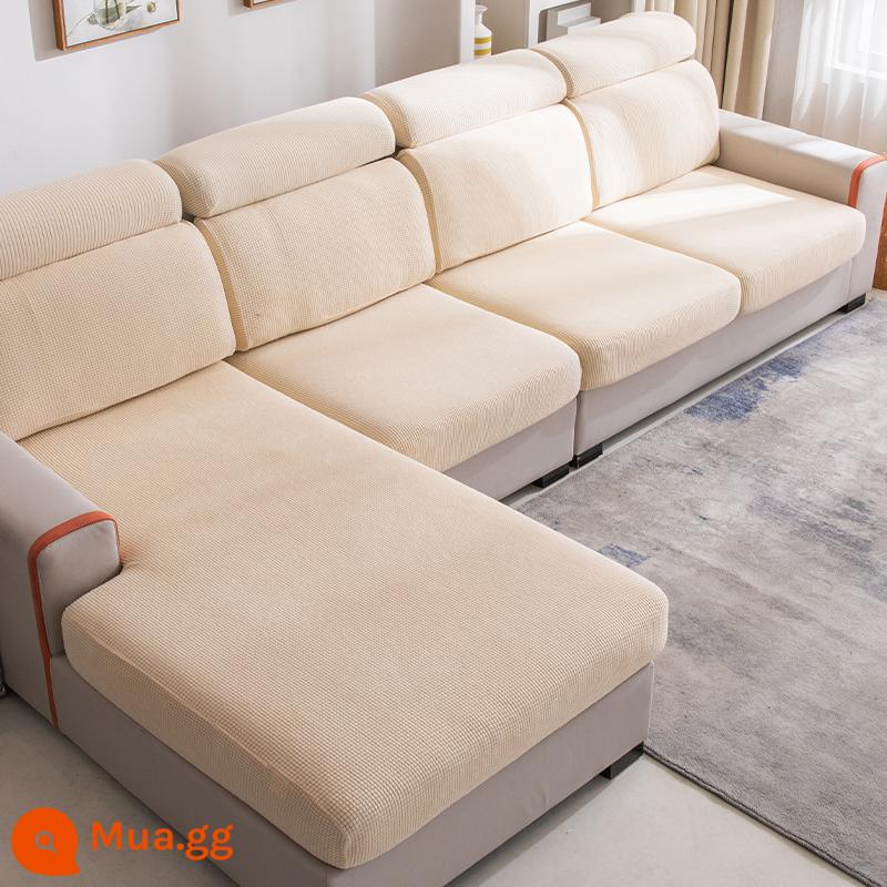 Đan kết hợp đàn hồi đa năng bao gồm tất cả ghế sofa bốn mùa đa năng đệm lưng bọc ghế sofa đệm - màu vàng mù tạt