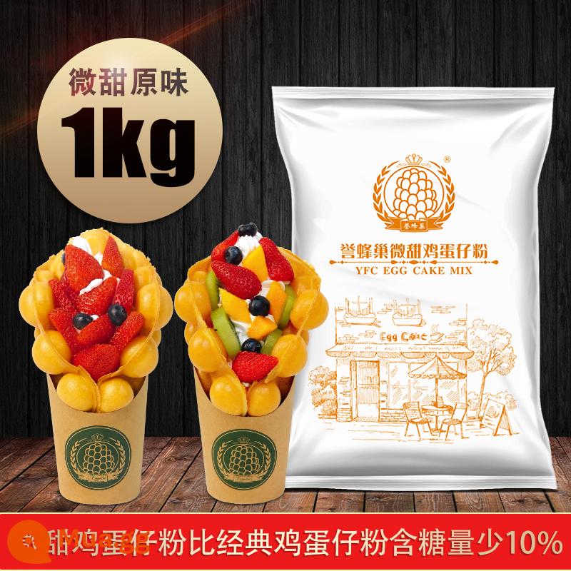 Yufengchao Bột Bánh Trứng 1Kg Nhà Phong Cách Hồng Kông QQ Muffin Bột Thương Mại Ban Đầu Đặc Biệt Bột Trộn Sẵn Miễn Phí Vận Chuyển - Hương vị hơi ngọt nguyên chất 1kg