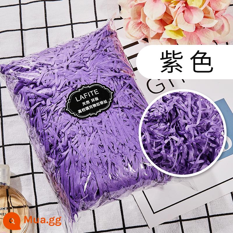 Hộp quà tặng raffia vụn giấy lụa sáng tạo hộp kẹo làm bánh Tanabata ngày lễ tình nhân đóng gói quà tặng phụ miễn phí vận chuyển - Màu tím