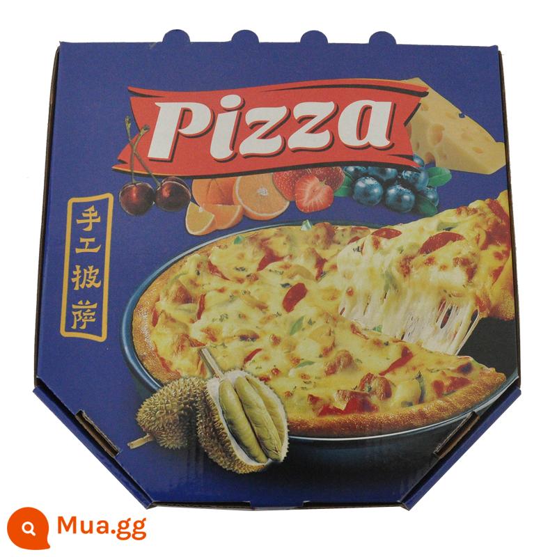 Pizza pizza hộp giao hàng màu dày bao bì hộp 9 inch 8 inch 7 inch 6 inch 10 inch 12 inch cán tùy chỉnh - lục giác màu xanh