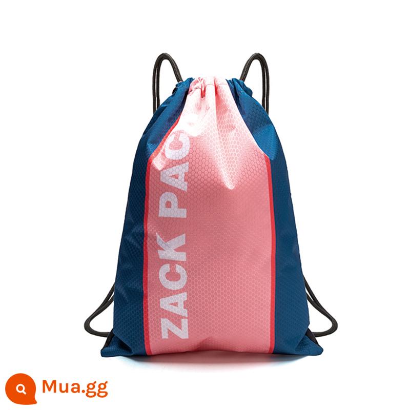 Zackpack thể thao túi vải Oxford chống thấm nước Túi in logo tùy chỉnh ba lô dây rút ba lô bóng rổ nam nữ - Phiên bản kỷ niệm DB6 Xanh nhạt Hồng