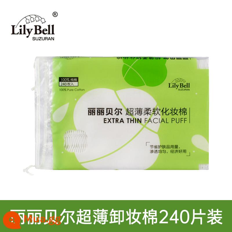 Chính Hãng LilyBell/Lily Bell Cotton 3 Lớp Chất Lượng Cao Nguyên Chất Cotton Dày Bông Tẩy Trang 222 Miếng Mặt Nữ - 240 miếng bông tẩy trang siêu mỏng